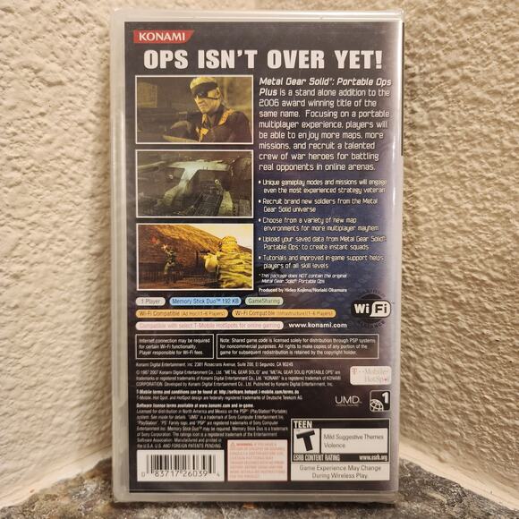Game - Metal Gear Solid: Portable Ops Plus (NEW) - PSP - Picture 2 of 4